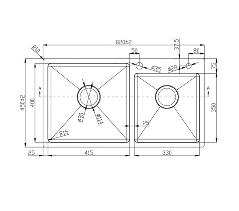 Chậu rửa bát Overmount Sink KN8245DO