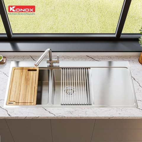 Chậu rửa bát Konox Workstation Sink – Topmount Sink KN11650TD – Bàn phải