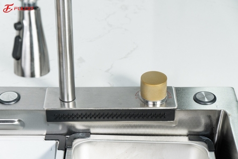 Bộ chậu vòi rửa 1 hố thác nước INOX 304 FULCO FC-B7546