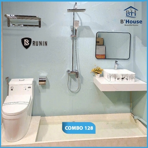 Combo phòng tắm, combo nhà tắm, trọn bộ thiết bị vệ sinh phòng tắm  128