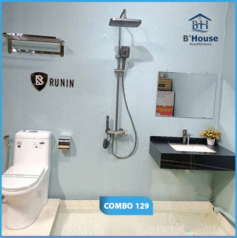Combo phòng tắm, combo nhà tắm, trọn bộ thiết bị vệ sinh phòng tắm 129
