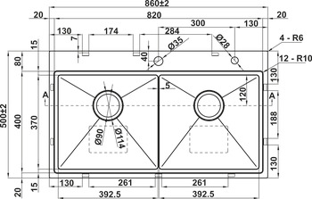 CHẬU KAFF SUS WS R10 HS25-SSN2S-8650 567.94.024