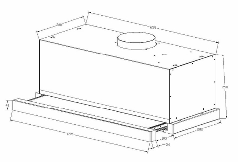 Máy hút mùi âm tủ Arber Smart AB700KM