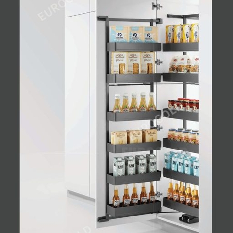 Tủ Đồ Khô 6 Tầng Cánh Mở Màu Ghi Cao Cấp EUM6L660G (EKG15660) Eurogold