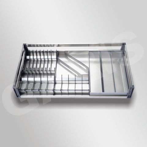 Kệ bát đĩa tủ dưới Garis GDB28 inox tấm màu tro tàn