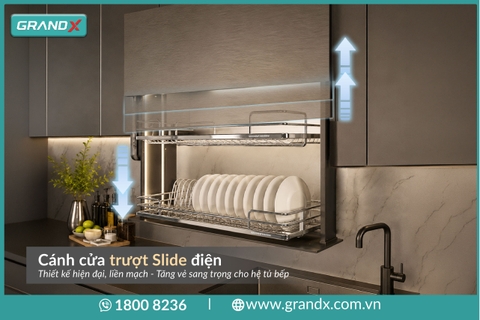 Giá bát nâng hạ điện cánh cửa trượt Slide GrandX XL.90SR