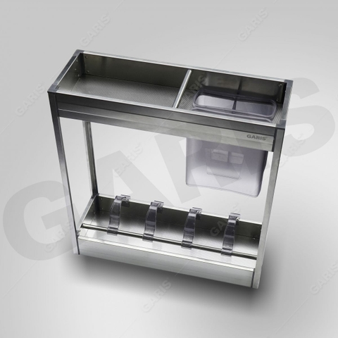 Kệ dao thớt gia vị chai lọ Garis GKB120 inox hộp
