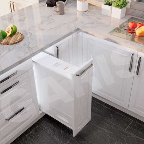 Thùng gạo Garis GRP120 cánh kéo mặt nhựa ABS 15kg