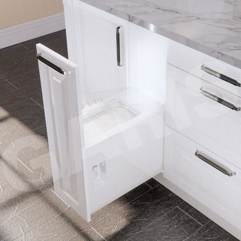 Thùng gạo Garis GRP430 cánh kéo mặt nhựa ABS 10kg