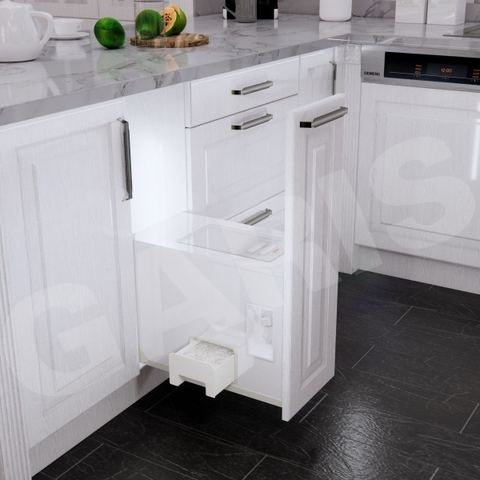 Thùng gạo Garis GRP430 cánh kéo mặt nhựa ABS 10kg