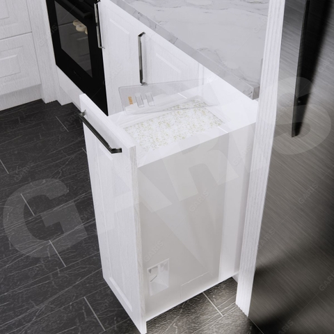 Thùng gạo Garis GRP830 cánh kéo mặt nhựa ABS 25kg