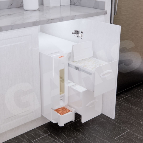 Thùng gạo Garis GRP945 3 khoang mặt nhựa ABS 30kg
