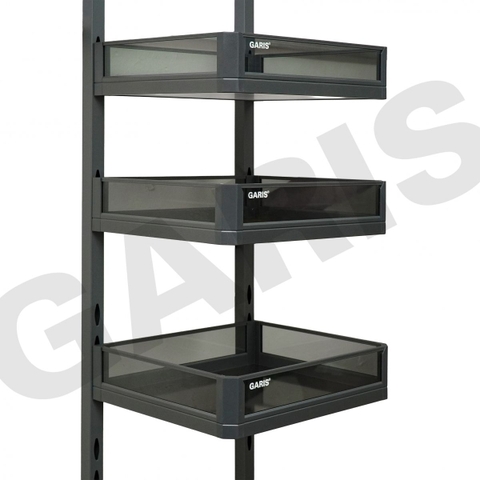 Tủ đồ khô 6 tầng Garis GSD645 vách kính tối màu