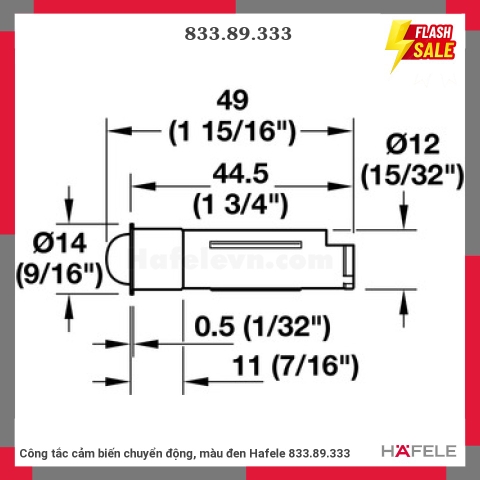 CẢM BIẾN CHUYỂN ĐỘNG MOD D=12 Hafele 833.89.333