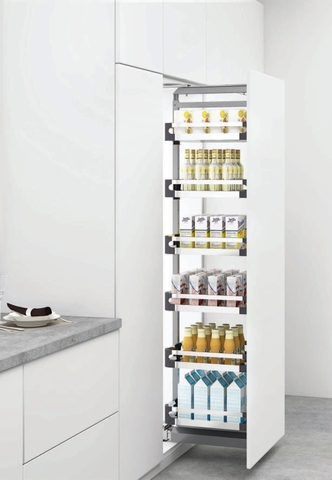 Hệ tủ đồ khô 4 tầng inox hộp cánh rút EUROGOLD - EKR15440