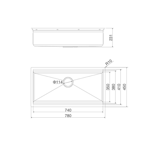Chậu rửa chén Malloca SLIDE MS781