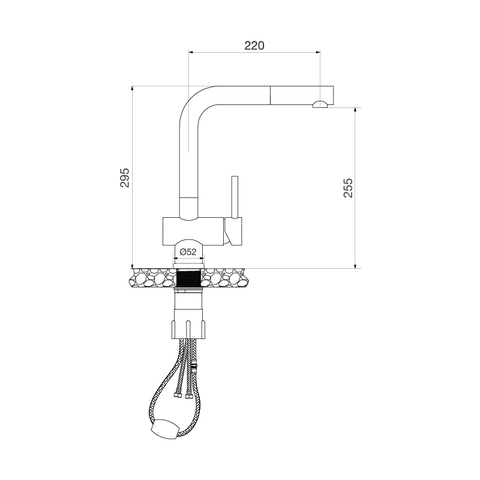 Vòi Rửa Chén Nóng Lạnh Dây Rút INOX 304 Malloca K103SS