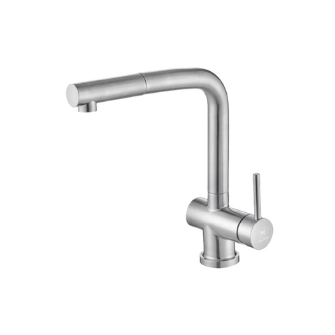Vòi Rửa Chén Nóng Lạnh Dây Rút INOX 304 Malloca K103SS