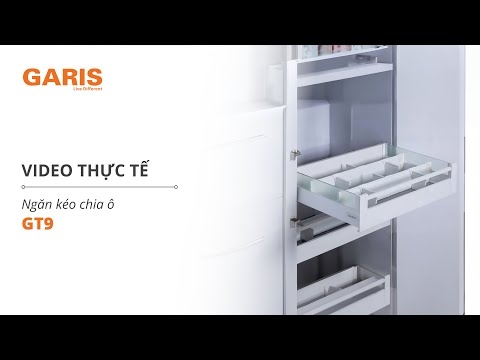 Ngăn kéo chia ô Garis GT9 ray hộp vách kính