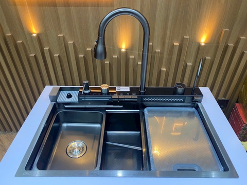 Chậu Rửa bát 5 phím | Hiển thị nhiệt | inox 304 |  8 chức năng