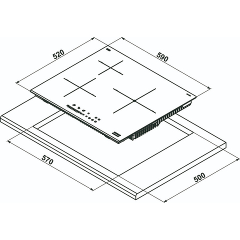 BẾP TỪ 3 VÙNG NẤU Hafele HC-I6035B 533.09.961