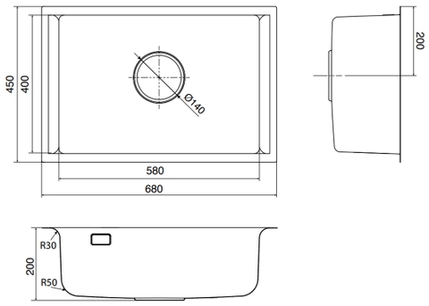 Chậu rửa bát Kluger KU8121B – S68