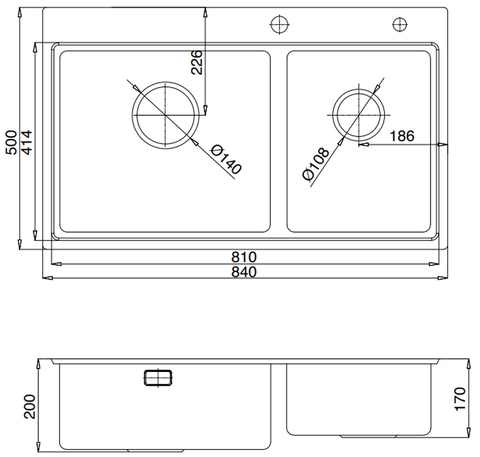 Chậu rửa bát Kluger KW8211S – S84