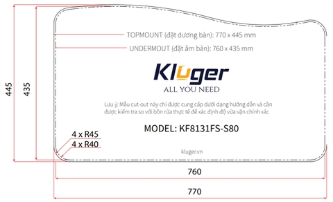 Chậu rửa bát Kluger KF8131FS – S80