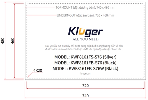 Chậu rửa bát Kluger KWF8161FB – S76
