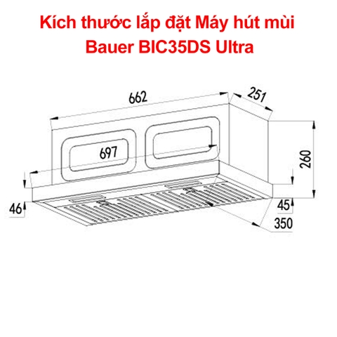 Máy hút mùi Bauer BIC35DS Ultra
