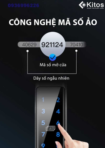 Khoá Vân Tay Cửa Nhôm KITOS KT-AL650 Eurogold
