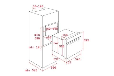Lò nướng Teka HSB 610 BK