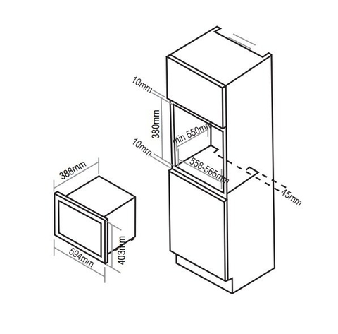 Lò vi sóng Bauer BMO25H39SL