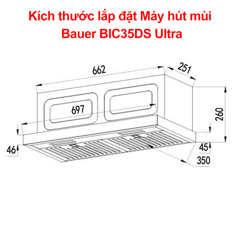 Máy hút mùi Bauer BIC35DS Ultra