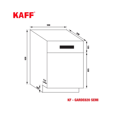 MÁY RỬA CHÉN KAFF KF-GARDE820 SEMI