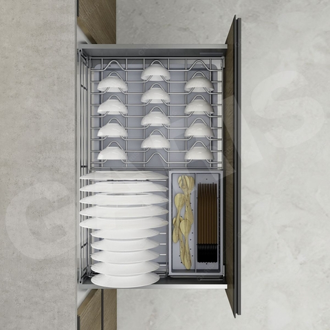 Giá bát đĩa, thìa đũa Garis MDV26 inox 304 Mirror BA