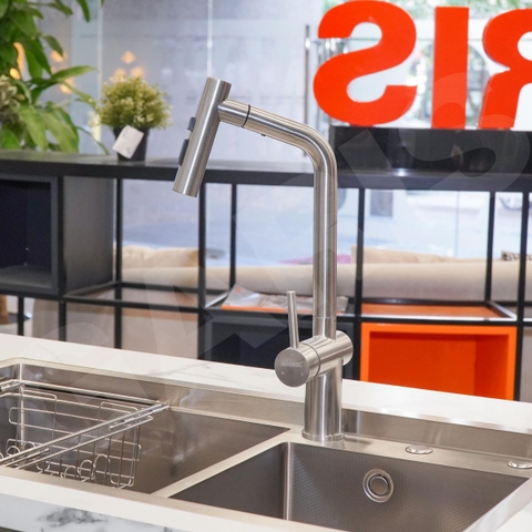 Vòi rửa bát dây rút Garis MF16E inox 304