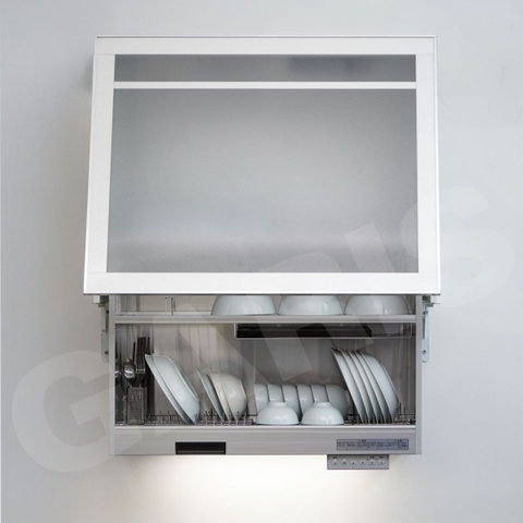 Giá bát đĩa nâng hạ điện Garis MLH690C có sấy khô kèm tủ