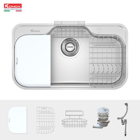 Chậu rửa bát chống xước Konox phong cách Nhật TARI 9051SR