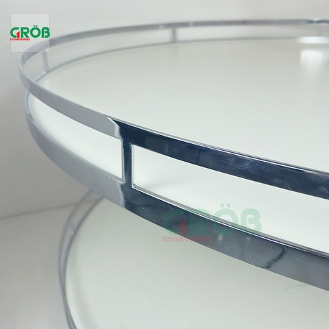 Mâm xoay 270 inox SUS304 nan dẹt đáy melamin Grob GM304-270.9