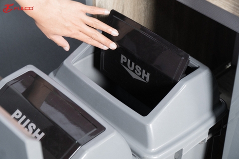 THÙNG RÁC ĐÔI GẮN CÁNH RAY GIẢM CHẤN FULCO FC202