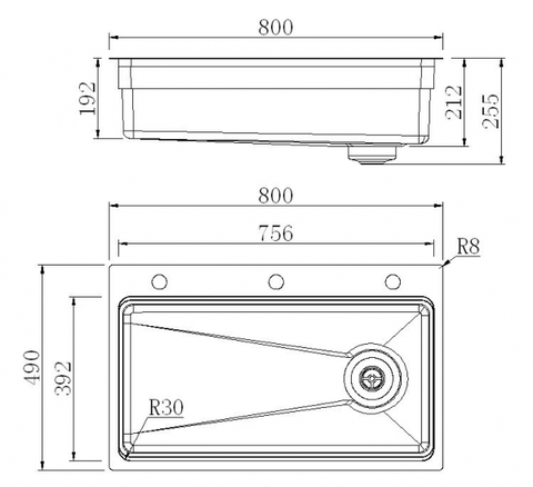 CHẬU RỬA KEEPER – CR08 – 8049BL