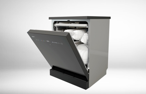 Texgio Dishwasher TGDM795B Smart Pro - Máy rửa chén bát 16 bộ, Sấy khí nóng, Màn hình màu siêu đẹp, Cửa điện, Tự động mở & đóng cửa