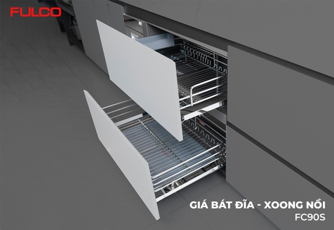 Giá bát đĩa - xoong nồi nan dẹt oval INOX 304 (600mm) Fulco FC90S