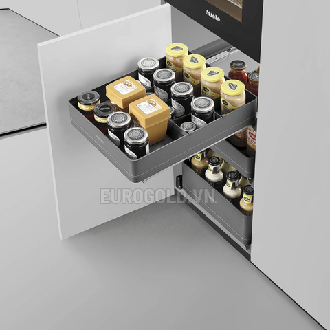 Tủ Đồ Khô 1 Tầng Cao 103MM Ngăn Kéo Độc Lập Màu Ghi EKM25160 (EKL25160) Eurogold