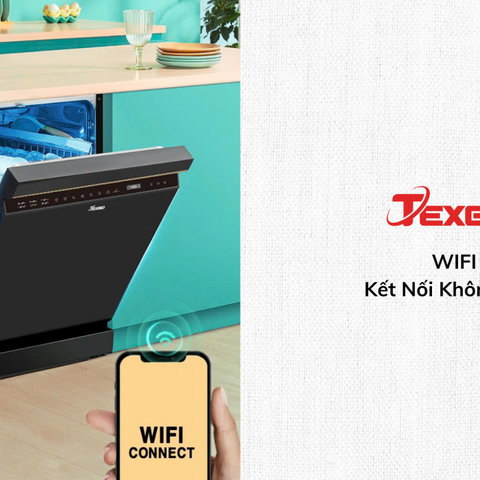 Máy rửa bát Texgio Dishwasher TGDH795B Smart+ - Máy rửa chén bát 16 bộ, Sấy khí nóng