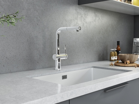 Vòi rửa bát dây rút Konox Stream Smart Chrome