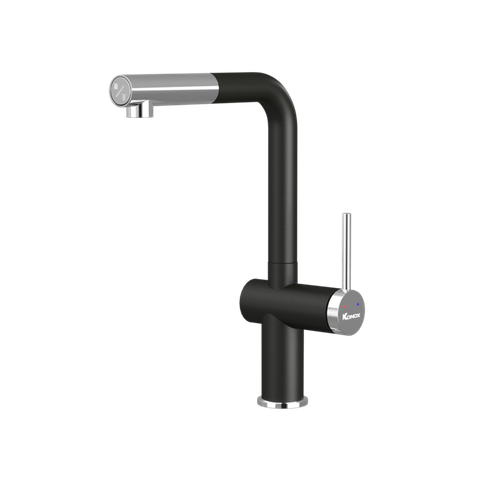 Vòi rửa bát dây rút Konox Stream Smart Black