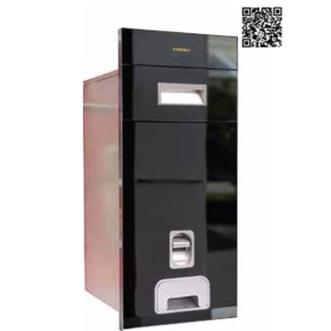 Thùng gạo âm tủ, mặt gương nút nhấn Eurogold - GB300B