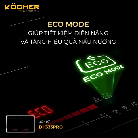 Bếp 2 từ Kocher DI 333 Pro Tặng máy hút mùi 350D